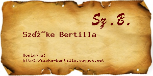 Szőke Bertilla névjegykártya